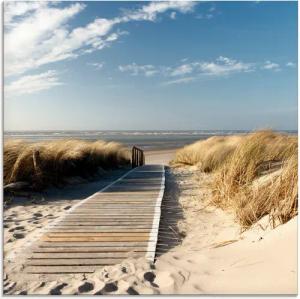 Artland Glasbild Nordseestrand auf Langeoog -
