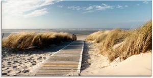 Artland Glasbild Nordseestrand auf Langeoog -