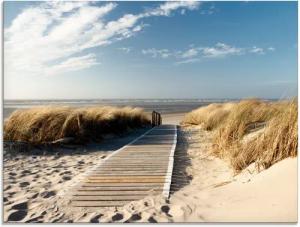 Artland Glasbild Nordseestrand auf Langeoog -