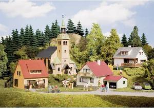 Auhagen Modelleisenbahn-Gebäude H0, TT Startset Dorf