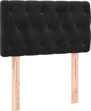 vidaXL Kopfteil LED Kopfteil Schwarz 80x7x78/88