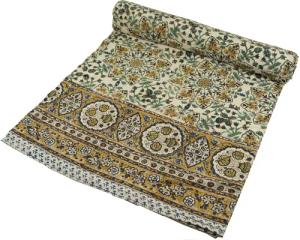 Guru-Shop Tagesdecke Blockdruck Tagesdecke, Bett &
