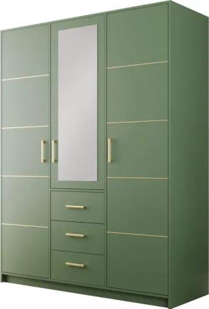 Compleo Kleiderschrank mit goldfarbenen Elementen und