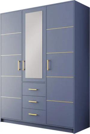 Compleo Kleiderschrank mit goldfarbenen Elementen und
