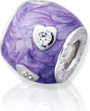 Unique Bead Exklusiver Unique 925 Sterling Silber Bead ohne Gewinde - rhodiniert
