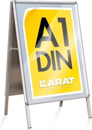 Karat Standtafel Kundenstopper, Beidseitig für 2