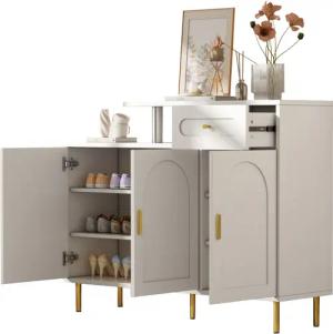 OKWISH Schuhschrank mit goldenen Griffen (Vielseitige