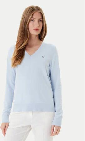 Tommy Hilfiger Pullover WW0WW40098 Himmelblau Regular Fit