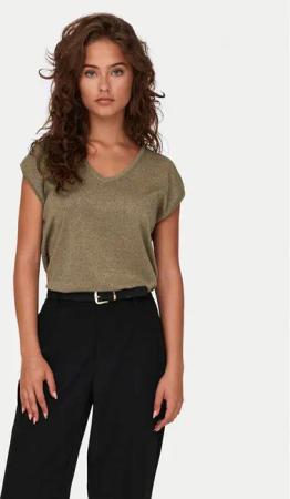 ONLY T-Shirt Silvery 15136069 Grün Loose Fit