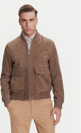 Michael Kors Lederjacke CT5801E4R4 Braun Regular Fit