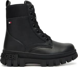 Tommy Hilfiger Schnürstiefeletten Lace-Up Bootie T3A5-34046-1695 S Schwarz