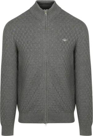 Gant Strickjacke Textur Grau - Größe XXL
