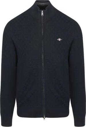 Gant Strickjacke Textur Marine - Größe XXL
