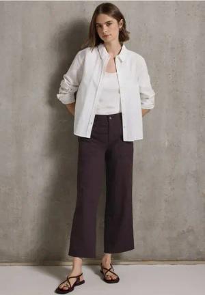 Street One Studio Frauen Hose aus Baumwollmix in Rot, Gr: 40