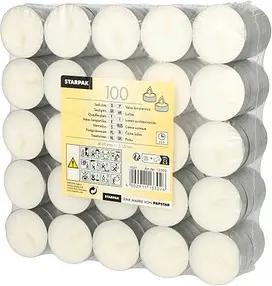 100 STARPAK Teelichter weiß