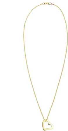Elli Halsketten - Halskette Herz Liebe Filigran 375 Gelbgold - Gr. unisize - in Gold - für Damen