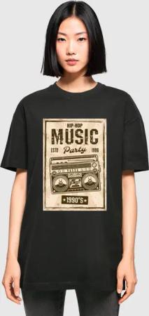 Mister Tee Ladies Retro Boom Oversized Boyfriend