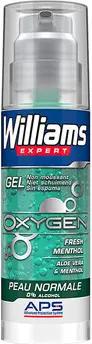 Williams Rasierklingen Expert Oxygen 0% Alkohol Rasiergel Für Normale Haut