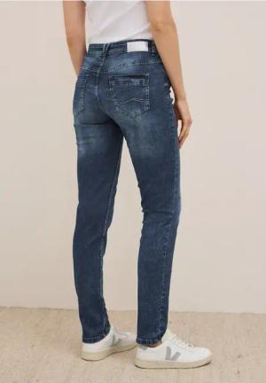 Cecil Damen Jeans im Casual Fit in Blau, Gr: 34