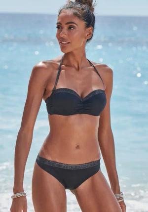 JETTE Bügel-Bandeau-Bikini Damen schwarz Gr.34 Cup A