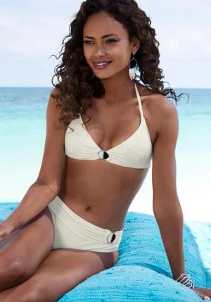 JETTE Triangel-Bikini Damen weiß Gr.38 Cup C/D