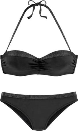 JETTE Bügel-Bandeau-Bikini Damen schwarz Gr.36 Cup D