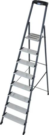 KRAUSE Stehleiter Securo, Alu eloxiert, 1x8