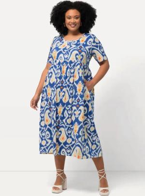 Ulla Popken Jerseykleid Jerseykleid Paisley A-Linie