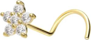 PIERCINGLINE Nasenpiercing 14/18 Karat Gold Nasenstecker
