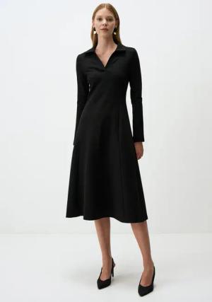Jimmy Key Midikleid Langärmliges Midikleid Mit