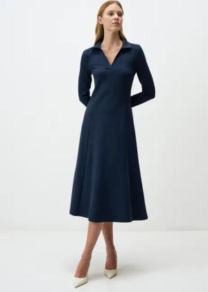 Jimmy Key Midikleid Langärmliges Midikleid Mit