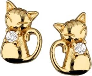 Goldene Hufeisen Paar Ohrstecker Katze Gold