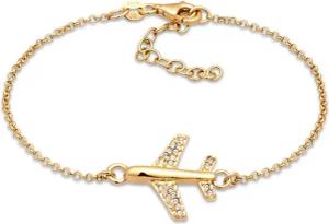Elli Armband Flugzeug mit Glas Kristalle