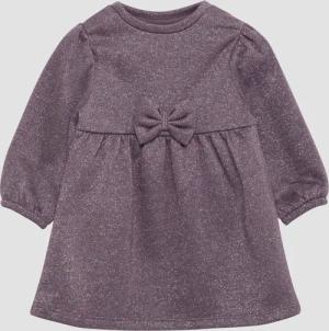 s.Oliver Jerseykleid Glitzerndes Sweat-Kleid mit Schleife