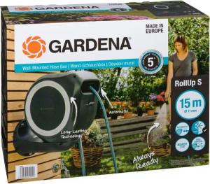 GARDENA Gartenschlauch Wand-Schlauchbox RollUp S (weiß)