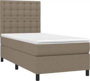 vidaXL Bett Boxspringbett mit Matratze Taupe