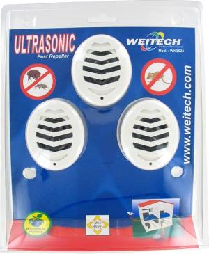 WEITECH Ultraschall-Tierabwehr 3er Set Ultraschall Vertreiber