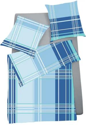 BETTWARENSHOP Bettwäsche Streifen blau-grün, Biber, 3