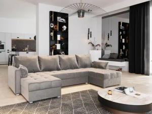 Masseno Ecksofa NAKO mit Schlaffunktion U-Form,