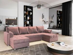Masseno Ecksofa NAKO mit Schlaffunktion U-Form,