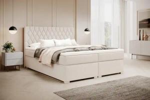 Compleo Boxspringbett mit abgerundetes Kopfteil, Designerbett,