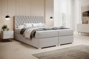 Compleo Boxspringbett mit abgerundetes Kopfteil, Designerbett,