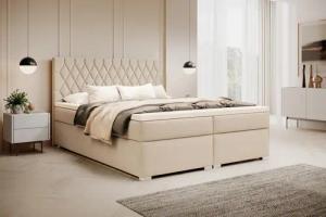 Compleo Boxspringbett mit abgerundetes Kopfteil, Designerbett,