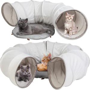 SURFOU Agility-Tunnel Katzentunnel Rund Donut Bett