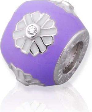 Unique Bead Exklusiver Unique 925 Sterling Silber Bead ohne Gewinde - rhodiniert