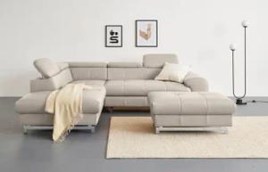 COTTA Ecksofa Chef L-Form, mit Kopfteilverstellung,
