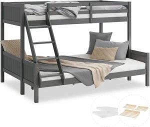 Homestyle4u Etagenbett 90x200 und 140x200 Kinderbett