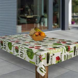 laro Tischdecke Wachstuch-Tischdecken Gemüse Tomate Weiß