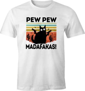 MoonWorks Print-Shirt Herren T-Shirt Pew Pew