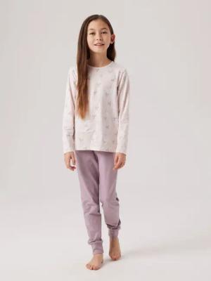 Name It Schlafanzug "NKFNIGHTSET BARELY PINK BOW NOOS", (Set, 2 tlg.), mit Alloverprint im Oberteil